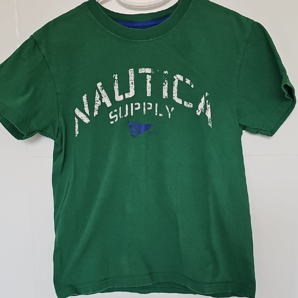 Nautica Kids Green Tee Shirt Sz S 8